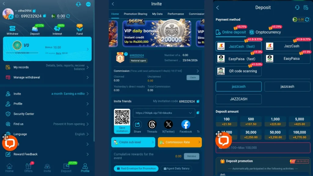 966PK Game Login Deposit 1000 Free Bonus